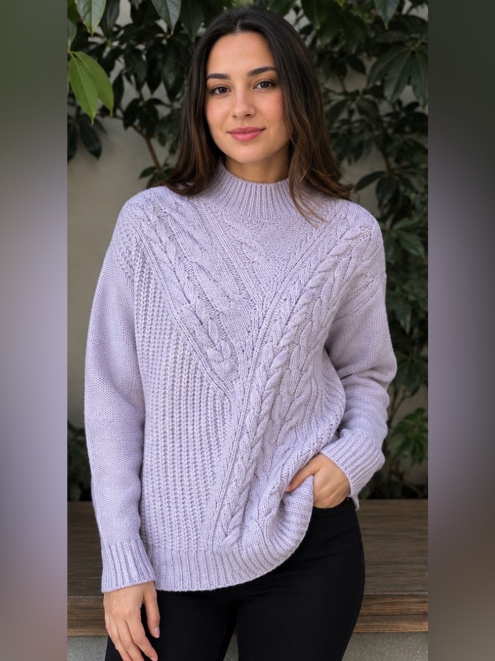 SIMPLY VERA WANG COLOUR BLOCK SWEATER